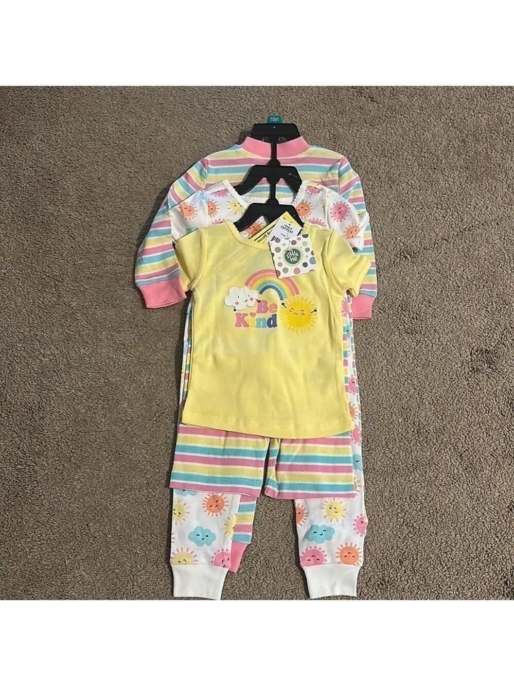 Girls 5-Pieces Toddler Pajamas Sets size 18